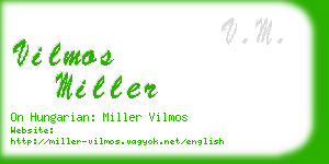 vilmos miller business card